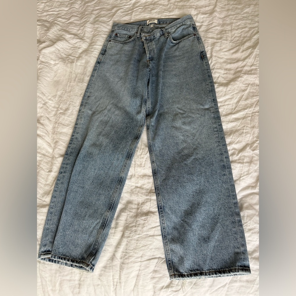 Agolde Criss Cross Jeans in Light Blue - Picture 4 of 4